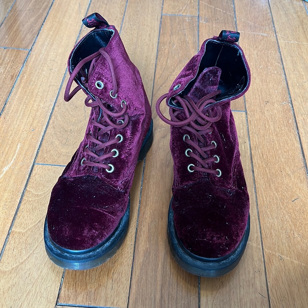Velvet Doc Martins